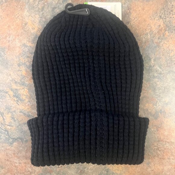 Alpine‎ Design Womens Black Slouchy Waffle Beanie - Picture 1 of 5